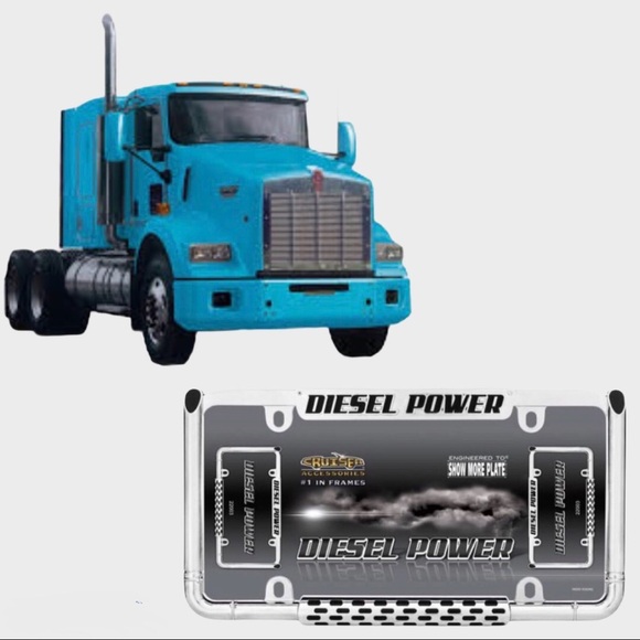 NWT Cruiser Accessories “Diesel Power” Chrome License Plate Frame - Picture 6 of 14